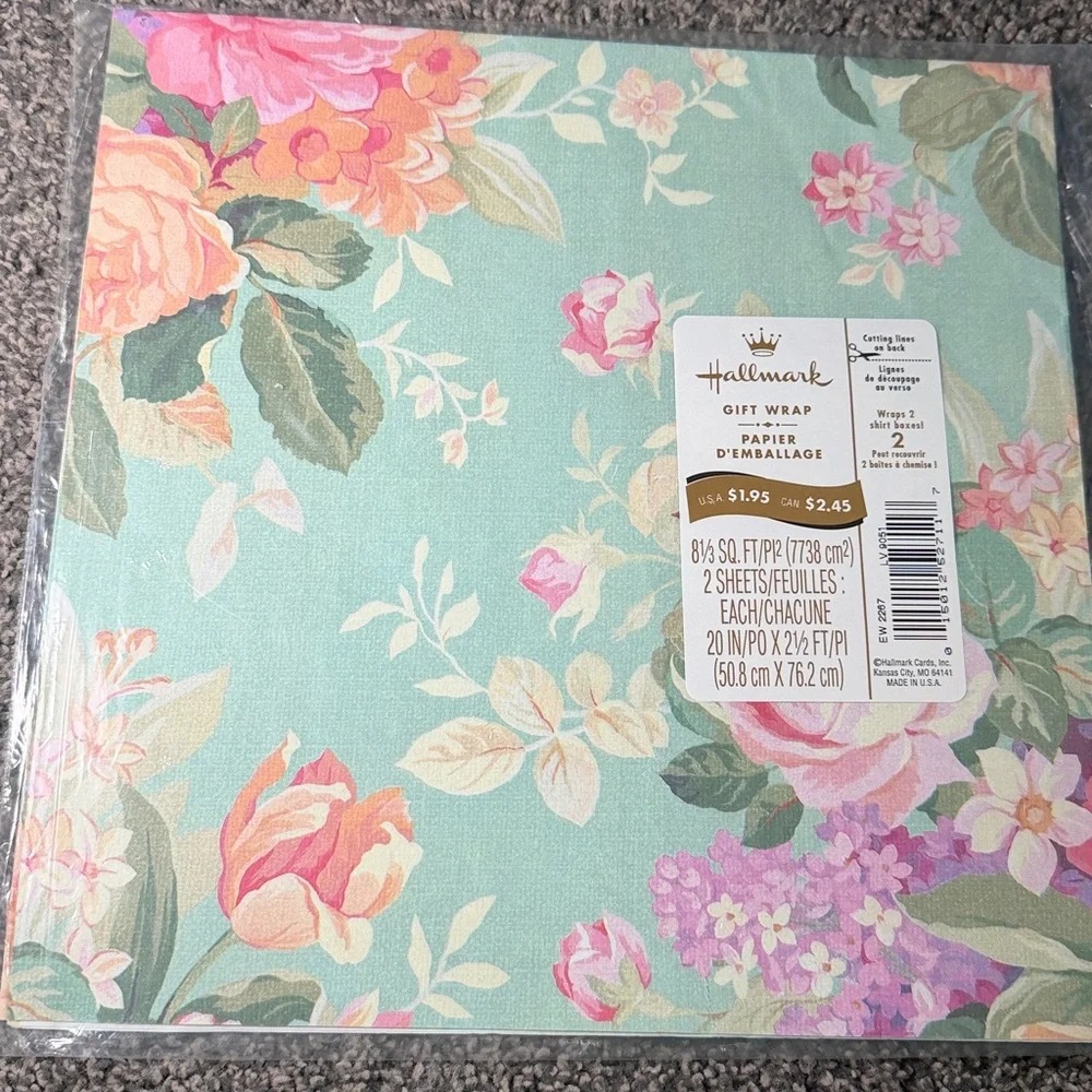 5/$25 VINTAGE Wrapping Paper Flower